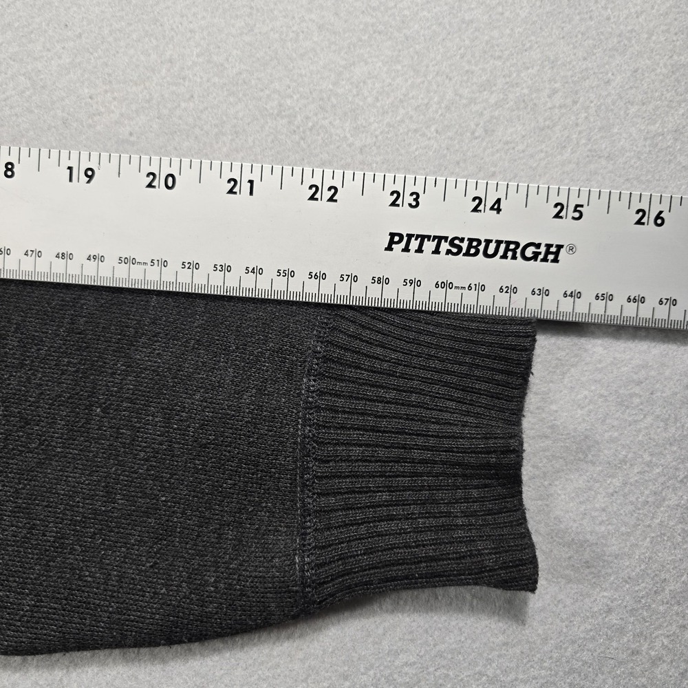 East River Mens Large Gray Sweater Quarter‎ Zip Mock Neck Vintage Knit Pullover - Picture 9 of 10